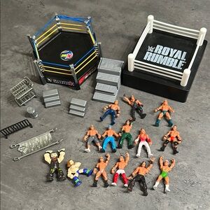 Wrestling Ring Playset with Action Figures